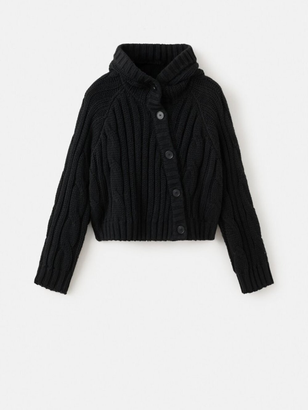 Double-breasted sweater jacket with buttons